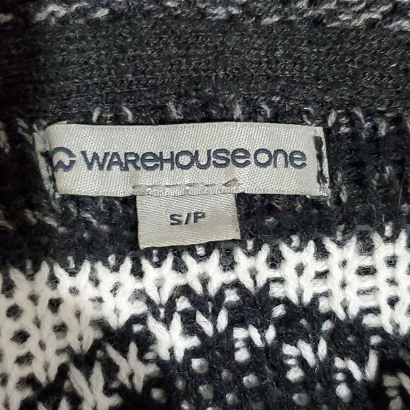 Warehouse One black and white small zip up cardigan - Picture 6 of 7